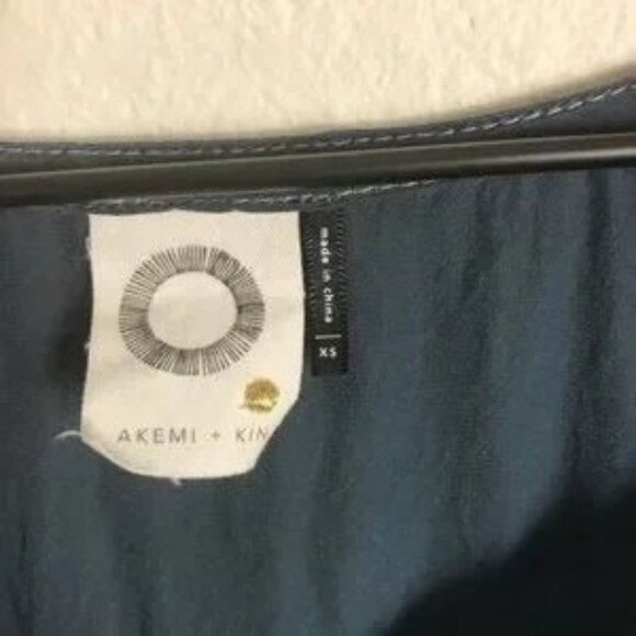 Anthropologie Akemi + Kin Blue Satin Tunic - Picture 6 of 7